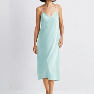 State of Day Sleeveless Crepe De Chine Nightgown SZ: XS Color: Perfect Mint